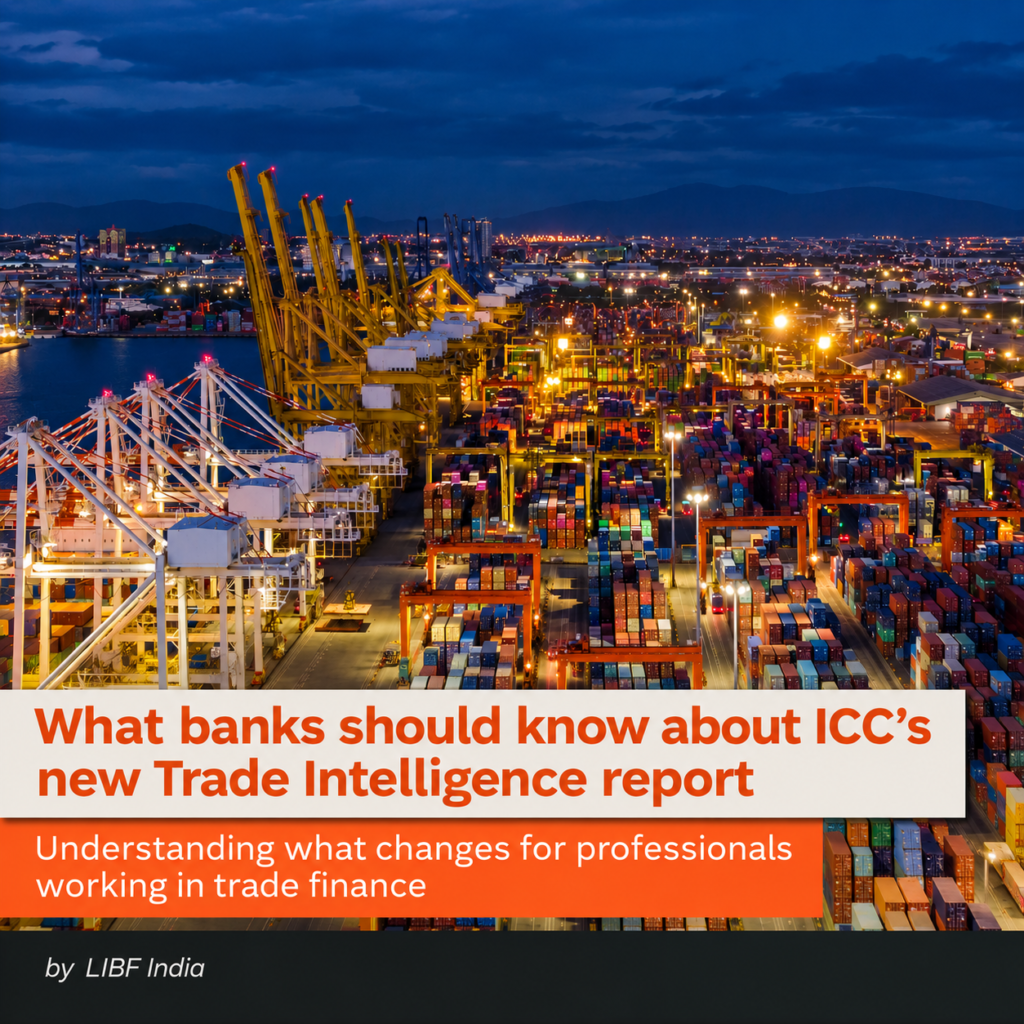 Global trade and shipping port representing ICC trade intelligence and trade finance